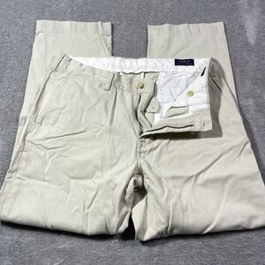 Polo Ralph Lauren Classic Fit Khaki Pants Men's 34x30 Cotton Casual Career Daddy